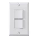 Interruptor de luz ELEGRP Decorator Double Rocker 15A 120V branco Interruptor de luz ELEGRP Decorator Double Rocker 15A 120V branco