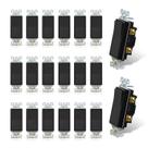 Interruptor de luz ELEGRP preto fosco de pólo único 15A 120-277V (20pk)