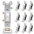 Interruptor de luz ELEGRP Single Pole Toggle 15A 120V AC Quiet Interruptor de luz ELEGRP Single Pole Toggle 15A 120V AC Quiet