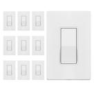 Interruptor de luz ENERLITES Matte White 15A 120V/277V com placa de parede