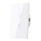 Interruptor de luz Lsliangmei 2 teclas WiFi RF433 sem neutro Interruptor de luz Lsliangmei 2 teclas WiFi RF433 sem neutro