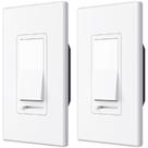 Interruptor de luz mais escuro Amico de pólo único/3 vias 150 W branco, pacote com 2 unidades