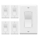 Interruptor de luz mais escuro TOPGREENER Kalide TGDDS3 300W branco, pacote com 5