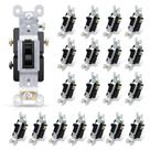 Interruptor de luz seletor ELEGRP de 3 vias 15A 120V AC, listado pela UL, pacote com 20