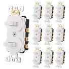 Interruptor de luz WENGART Double Toggle 15A 120V ETL listado em branco Interruptor de luz WENGART Double Toggle 15A 120V ETL listado em branco