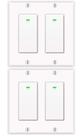 Interruptor de luz WiFi inteligente 2 Gang Alexa/Google Home 4Pack