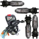 Interruptor de partida botão com pisca alerta CG150 CG160 Fan Titan modelo CB500 com piscas led