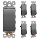 Interruptor decorador iluminado LIDER LS15-1P-SG5P 15A 125V Space Grey