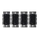 Interruptor Dimmer Inteligente Lutron Caseta 150W LED Preto Pacote com 4