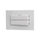 Interruptor Duplo Embutir para Móvel Madeira 10a Branco Completo