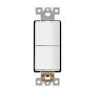 Interruptor duplo iluminado LIDER LCS2-1P-W 15A 120-277V Branco