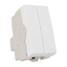 Interruptor Duplo Paralelo Branco Fosco Clean MarGirius Interruptor Duplo Paralelo Branco Fosco Clean MarGirius