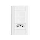 Interruptor Duplo Simpes + Tomada 10A 1441 Fame Modulare