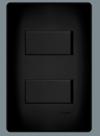 Interruptor Duplo Simples 16A Fame Placa 4X2 Habitat Black Interruptor Duplo Simples 16A Fame Placa 4X2 Habitat Black
