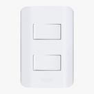 Interruptor duplo sp 10a 250v-linha canoa -romazi 2613 Interruptor duplo sp 10a 250v-linha canoa -romazi 2613