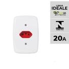 Interruptor e Tomada Pluzie linha Ideale 10A 20A 4x2 Modelos:Tomada Vermelha 20A