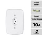 Interruptor e Tomada Pluzie linha Ideale 10A 20A 4x2 Modelos:Tomada Vertical 10A