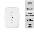 Interruptor e Tomada Pluzie linha Ideale 10A 20A 4x2 Modelos:Tomada Vertical 20A