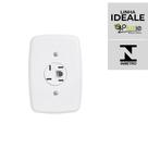 Interruptor e Tomada Pluzie linha Ideale 10A 20A 4x2
