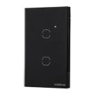 Interruptor eiw 1002 pt touch smart wifi 2 teclas preto