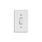 Interruptor Elétrico 1 Tecla Simples com Placa Branca - Ilumi, Opção: Branco(a)