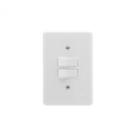 Interruptor Elétrico 1 Tecla Simples e 1 Tecla Paralela com Placa Branca - Radial, Opção: Branco(a)