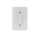 Interruptor Elétrico 1 Tecla Simples e 2 Tecla Paralela com Placa Branca - Radial, Opção: Branco(a)