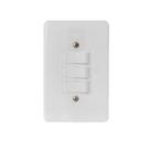 Interruptor Elétrico 2 Teclas Simples e 1 Tecla Paralela Placa Branca - Radial, Opção: Branco(a)
