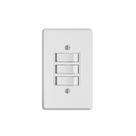 Interruptor Elétrico 3 Teclas Simples com Placa Branca - Ilumi, Opção: Branco(a)