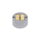 Interruptor Externo Ilumi Redondo Cinza 2 Simples 1656Pct - Kit C/10