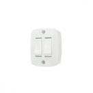 Interruptor Externo Ilumi Retangular Branco 2 Simples Com 1Peca 16562