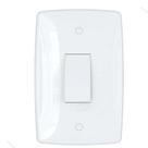 Interruptor finesse simples horizontal c/placa branca