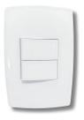Interruptor Home 2 Teclas Paralelas com Placa Branca - B.lux