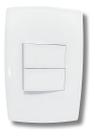 Interruptor Home 2 Teclas Simples com Placa Branca - B.lux