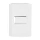 Interruptor Horizontal de Embutir Branco Lig Paralela Pluzie