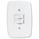 Interruptor Ideale Pluzie 2 Teclas Simples com Placa 4X2 Branca