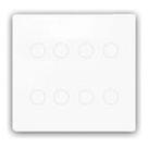 Interruptor Intelige 4x4 8 Botões Wifi Melery Touch Tuya Smart Life 10 A 127/220v 8 Botões Branco