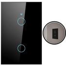Interruptor Inteligente 2 Botoes Neo Wifi Alexa Google Preto Avant