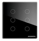 Interruptor Inteligente 6 Teclas Touch 4x4 Bivolt Preto Interruptor Inteligente 6 Teclas Touch 4x4 Bivolt Preto