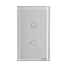 Interruptor Inteligente Foxlux WiFi 2 Botões Touch Bivolt 4x2 Vidro Temperado Compatível Automação Residencial