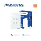 Interruptor inteligente Lite 4 botões touch Wi-Fi branco Novadigital (4x2) LITE-WS4-W