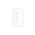 Interruptor Inteligente LOUYSGEN Zigbee de 3 Botões com Painel de Vidro 110220V