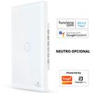 Interruptor Inteligente Sem Fio Neutro 1, 2, 3 ou 4 Botões Touch Panda Plus Smart Wifi App Alexa Google Home Tuya Smart Life Automação Bivolt