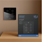 Interruptor Inteligente Smart Wi-fi Alexa google 6 Botões 4x4 Bivolt Preto Cod: 291990446 Neo Avant