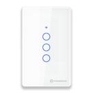 Interruptor Inteligente Touch 3 Botões WiFi TP1003 Branco Google Alexa