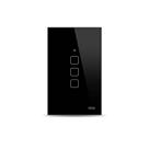 Interruptor Inteligente Touch Wi-Fi 3 Teclas Preto 4x2 FAME