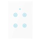 Interruptor Inteligente Tuya Touch WiFi Alexa Google 4 Teclas T4US