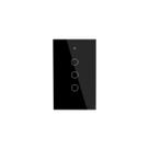 Interruptor Inteligente Wi-fi Smart 3 Botões Alexa Google Siri - Preto