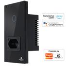 Interruptor Inteligente Wifi 1 Botão Touch 1 Tomada 16A Bivolt Smartlife Tuya PandaPlus Alexa Google Comando Voz e App