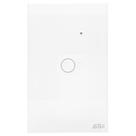 Interruptor Inteligente WiFi Aitek ALPHA1001 1 Botão Branco Alexa Google Home Automação Bivolt Homologado Anatel